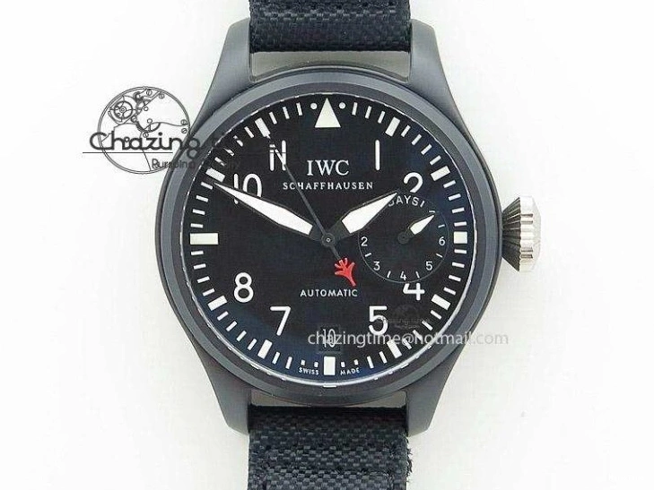 MIROTIME 0503 Big Pilot IW510301 Satin-Polished RG YLF Best Edition Black Dial On Leather Strap A Flexible 7222